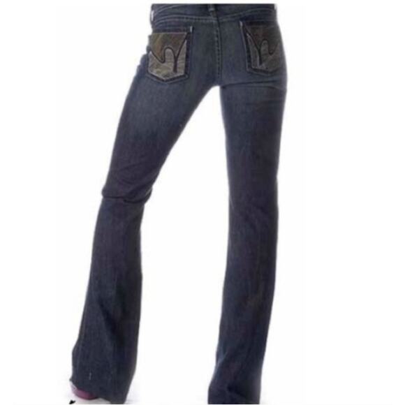 VTG Y2K Citizens of Humanity Low Rise Flare Jeans Size 28 Paloma Embroidered - Picture 4 of 12